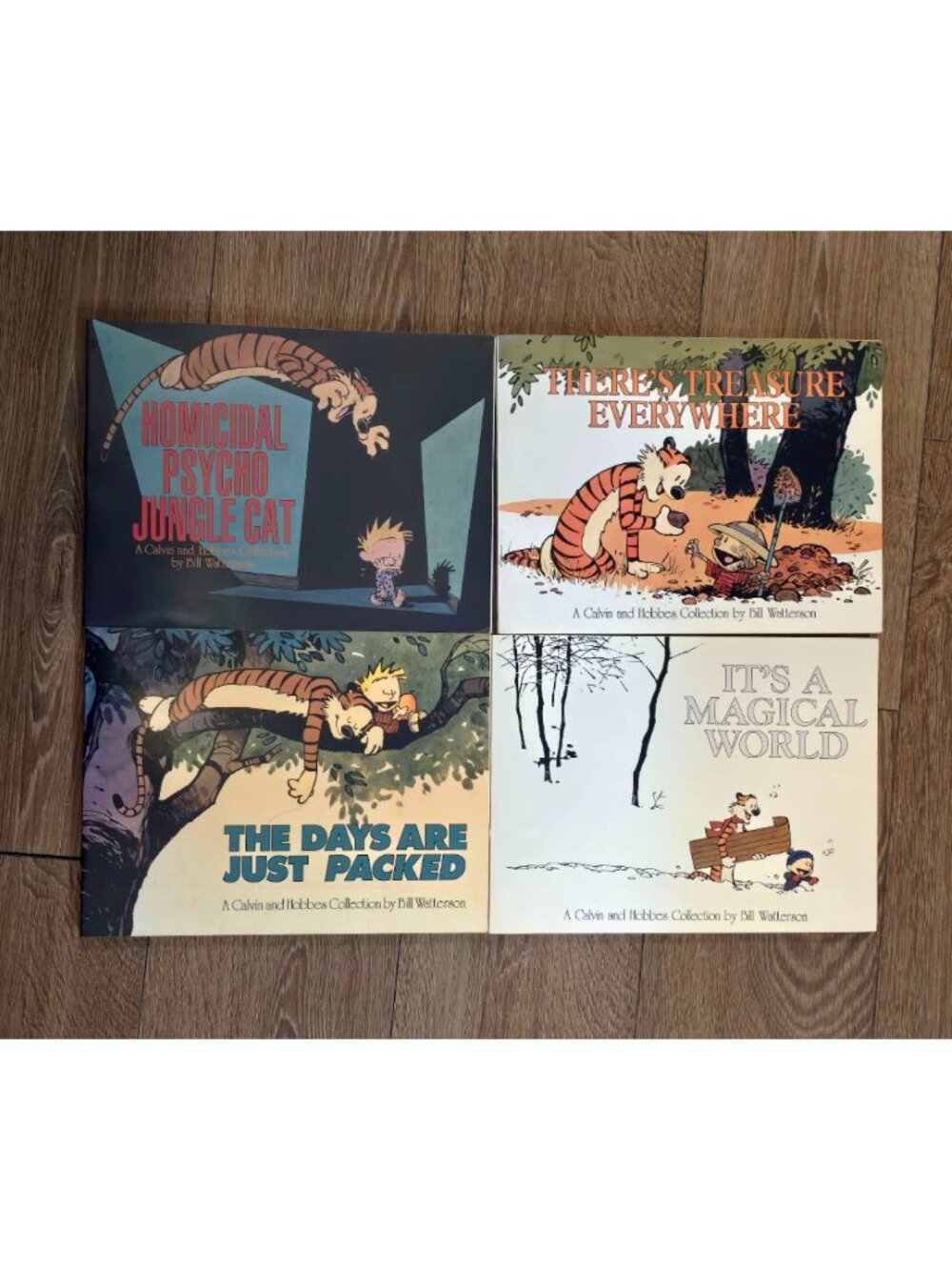 Vintage Calvin and Hobbes 4 Book Lot 1993-1996 Matching Set w/ Final Collection